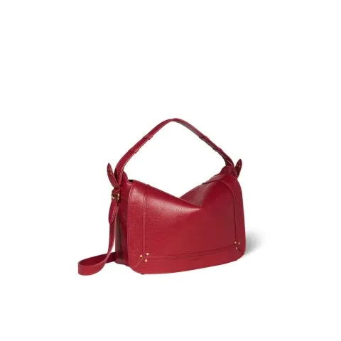 Jerome Dreyfuss Pepito M Leather Handbag in Ruby