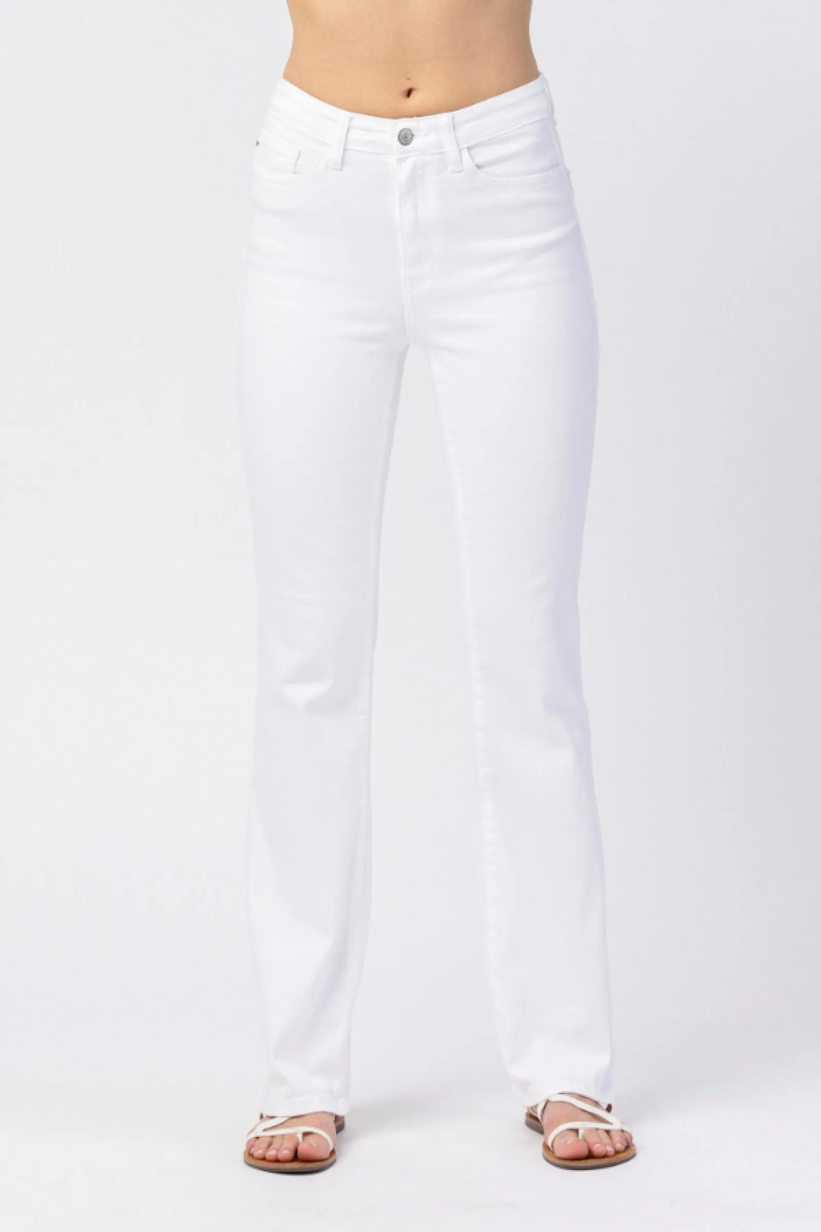 Judy Blue White HI-Waist Boot Cut Jeans