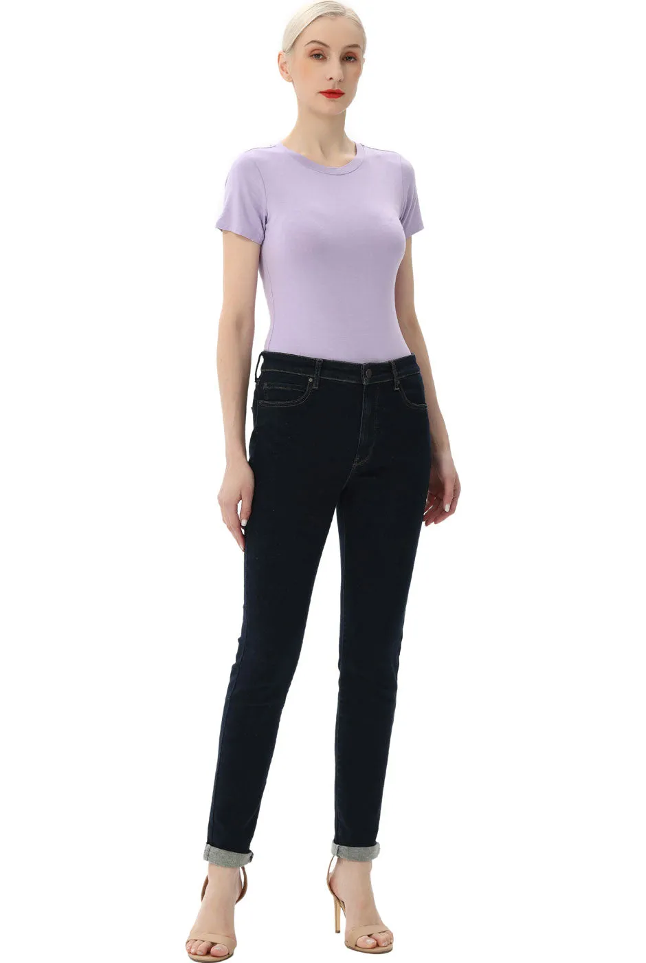 Kimi   Kai Women's Crew Neck Basic Bodysuit
