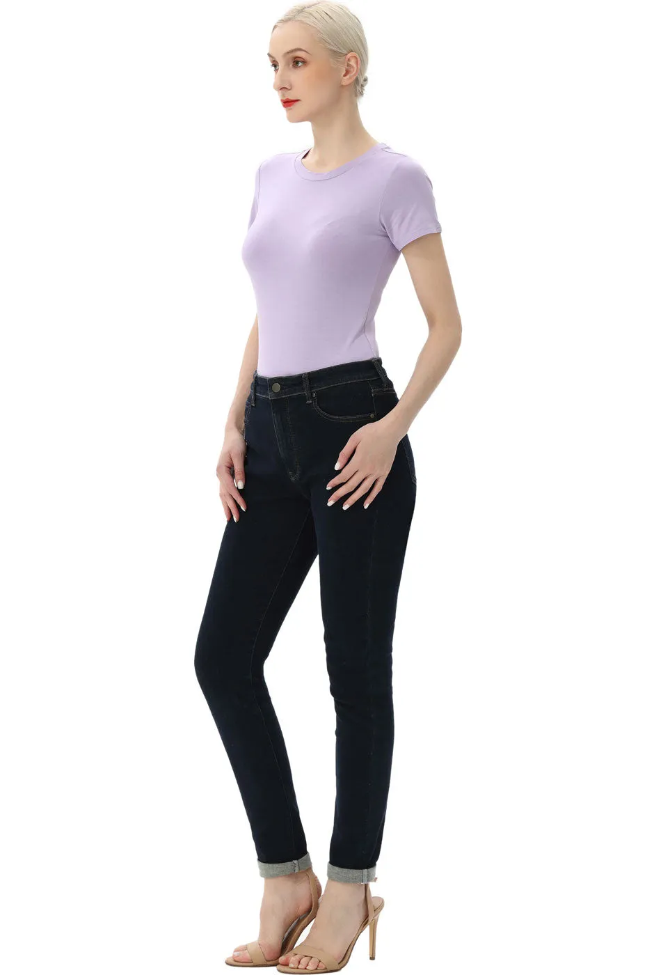 Kimi   Kai Women's Crew Neck Basic Bodysuit