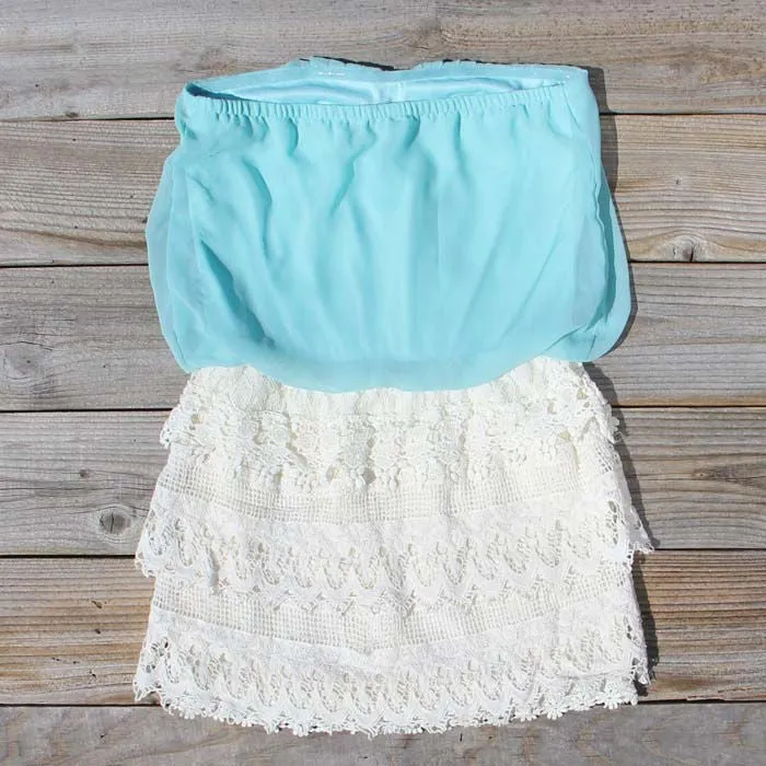 Laced Aura Dress in Mint