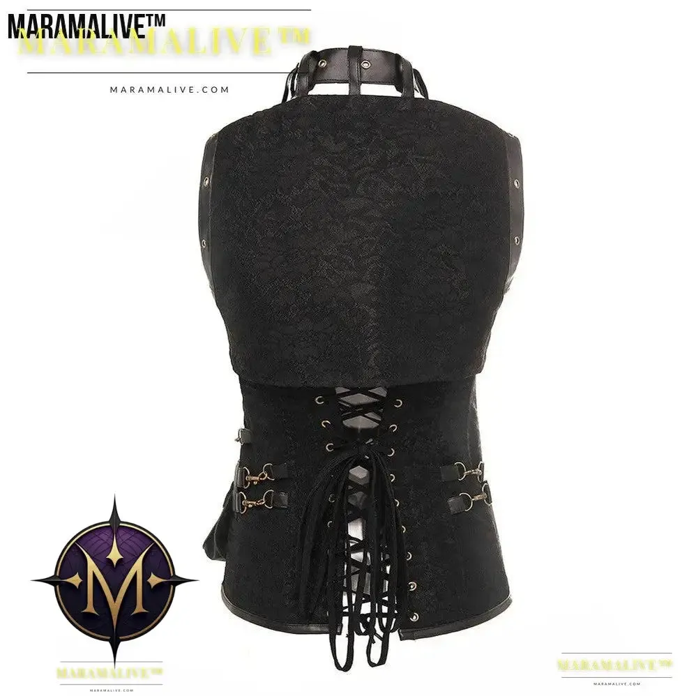 Ladies Fashion Retro Gothic PU Slim Fit Belly Sexy Corset