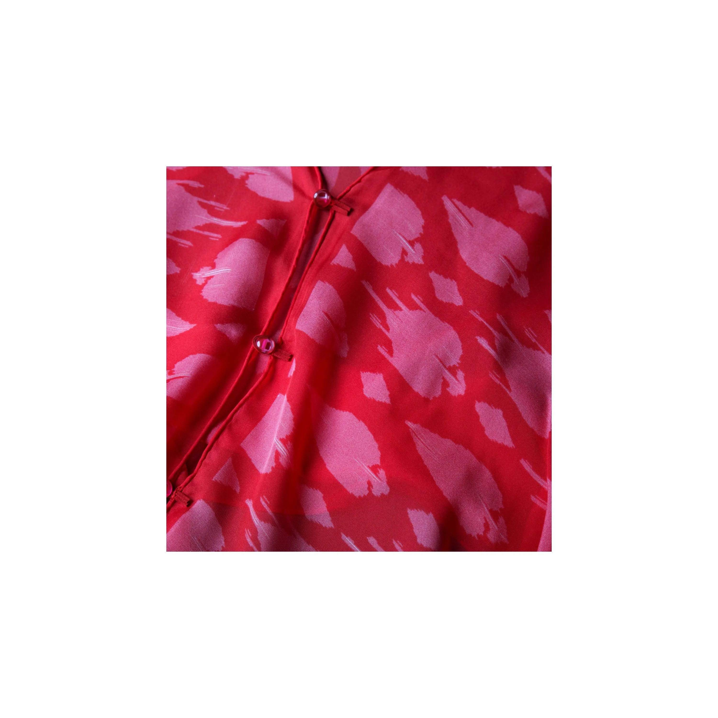 Lady in Red Silk Chiffon Scarf Wrap