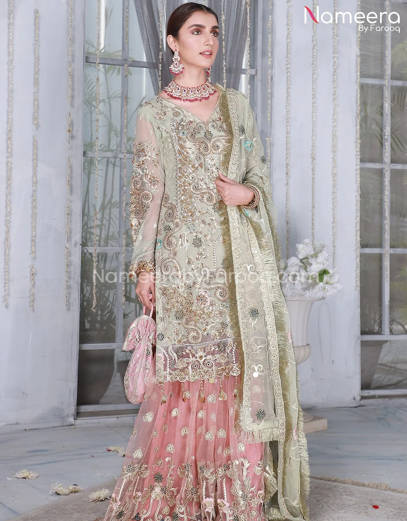 Latest Sharara Kameez Suit Party Wear Online #PS213