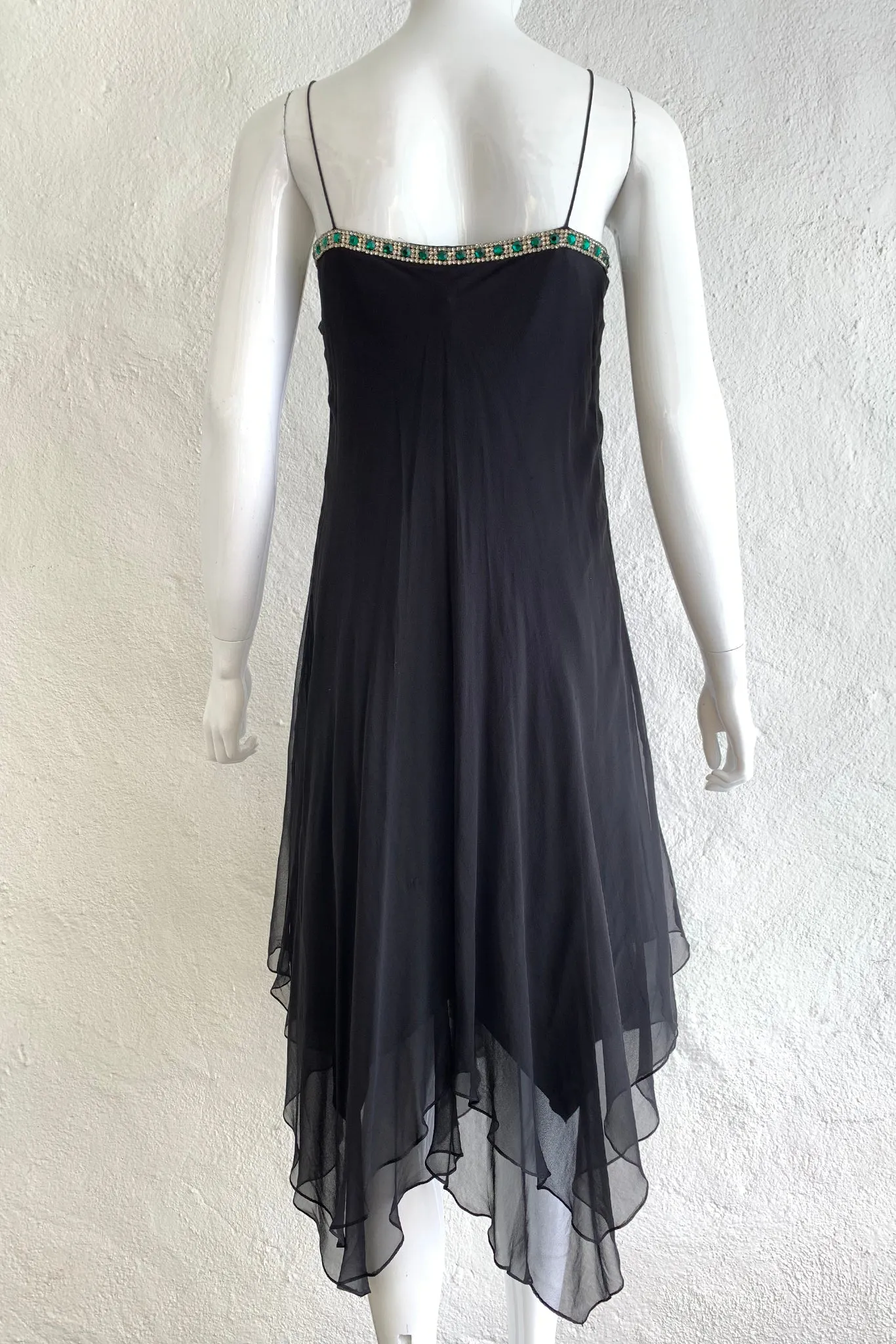 Layered Chiffon Bias Dress