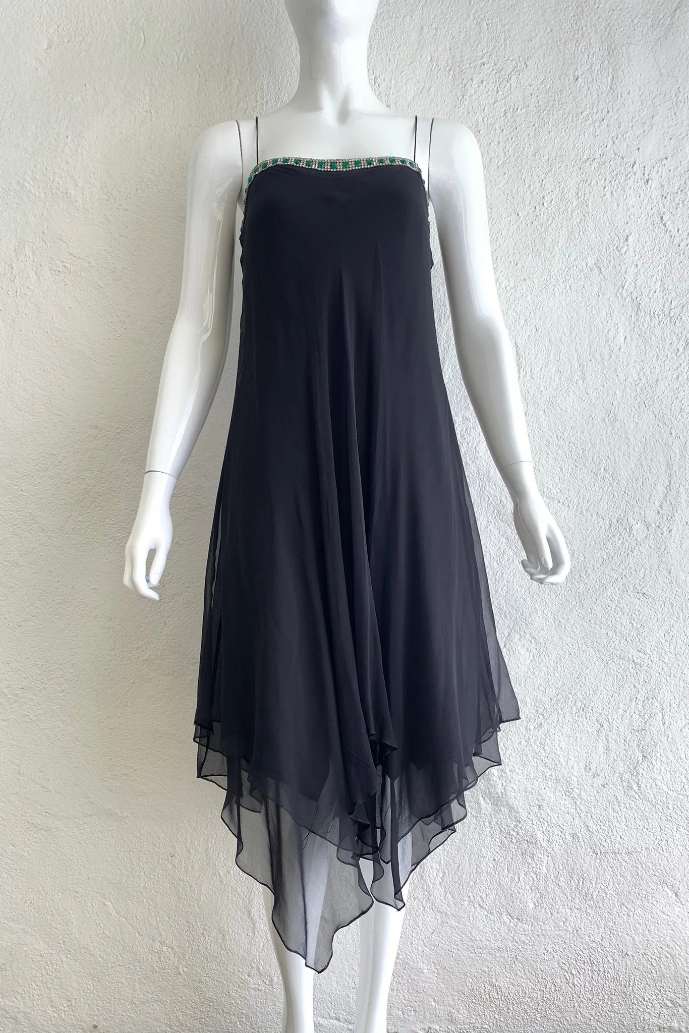 Layered Chiffon Bias Dress