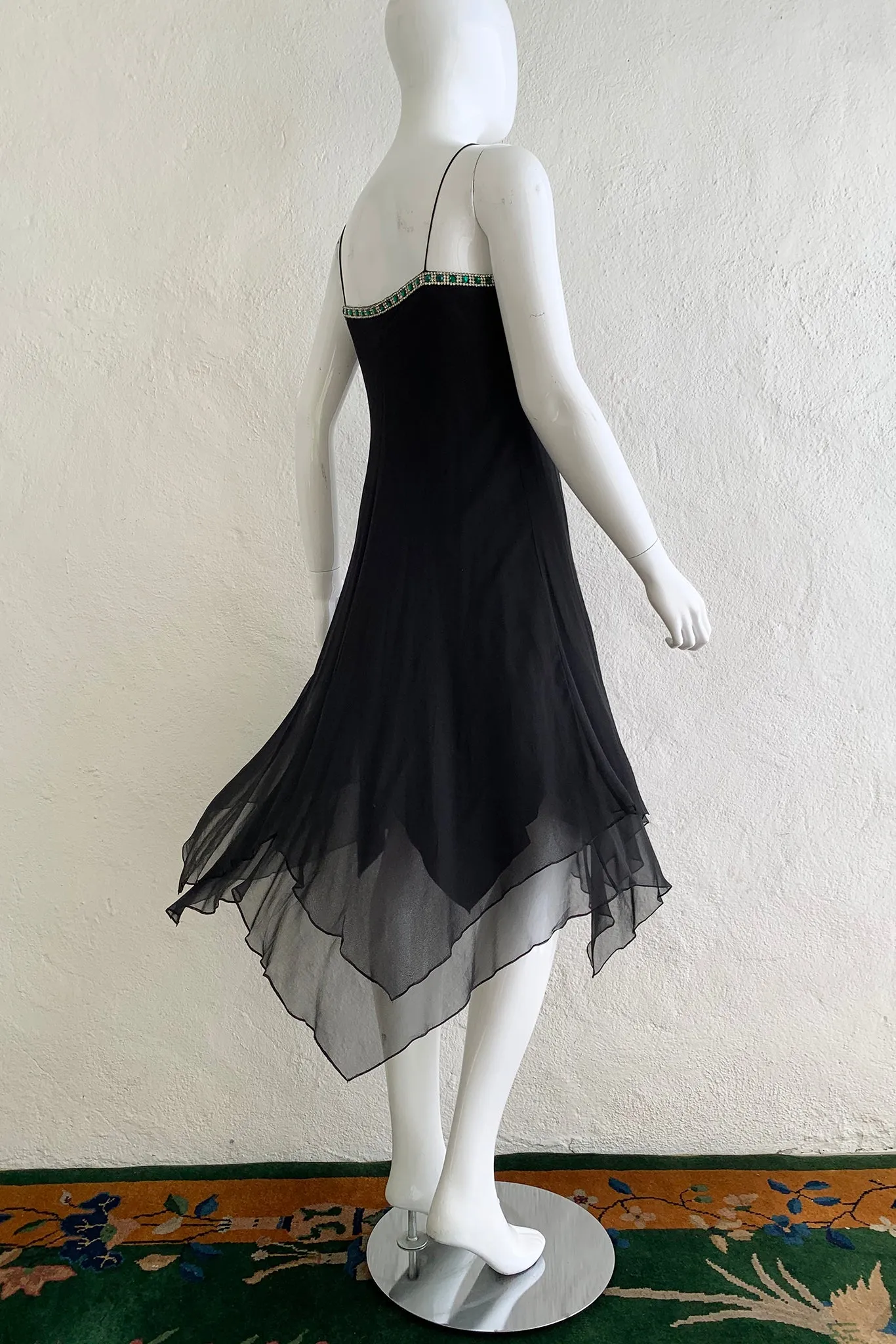 Layered Chiffon Bias Dress
