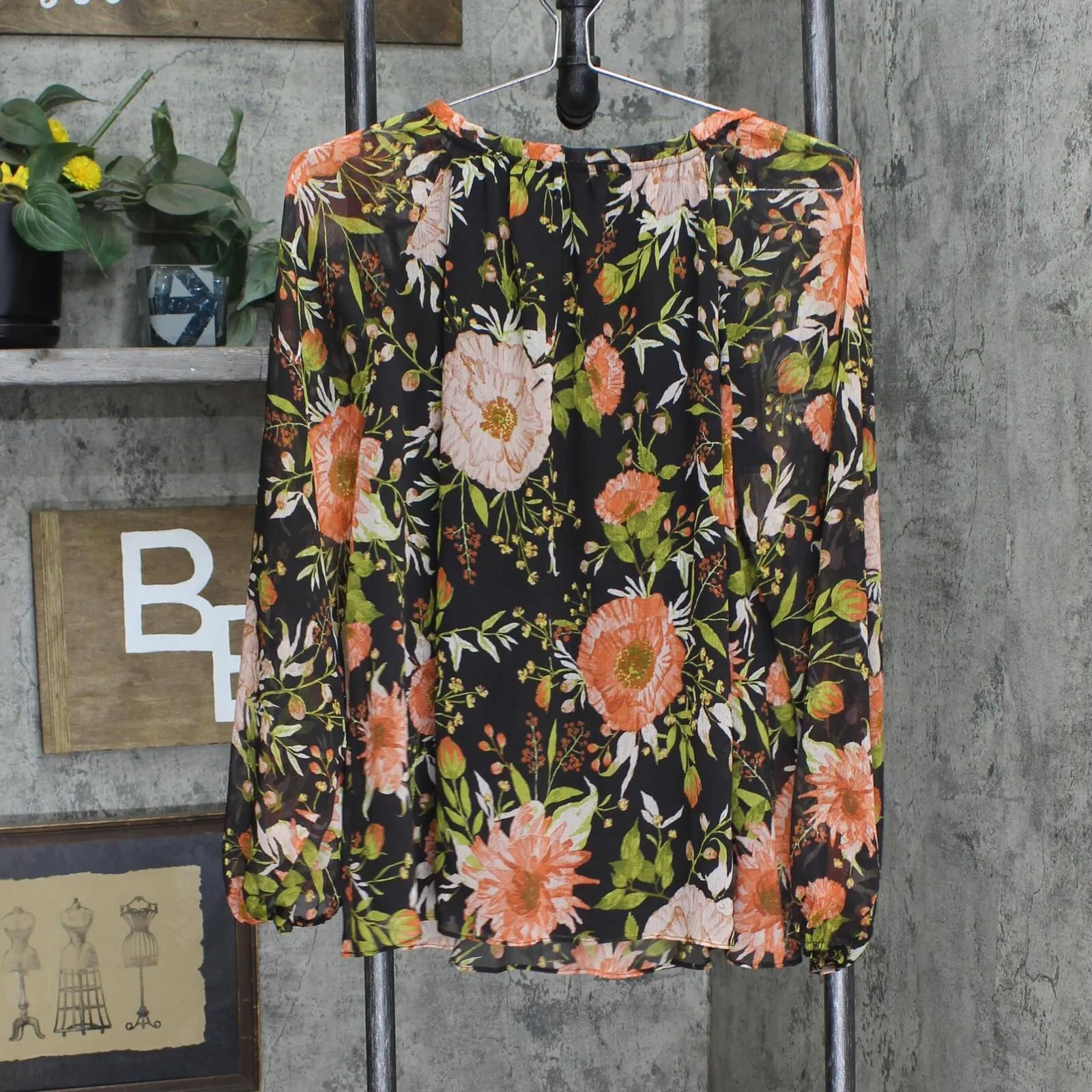 Lc Lauren Conrad Women's Tie-Front Peasant Top WL23W033RP