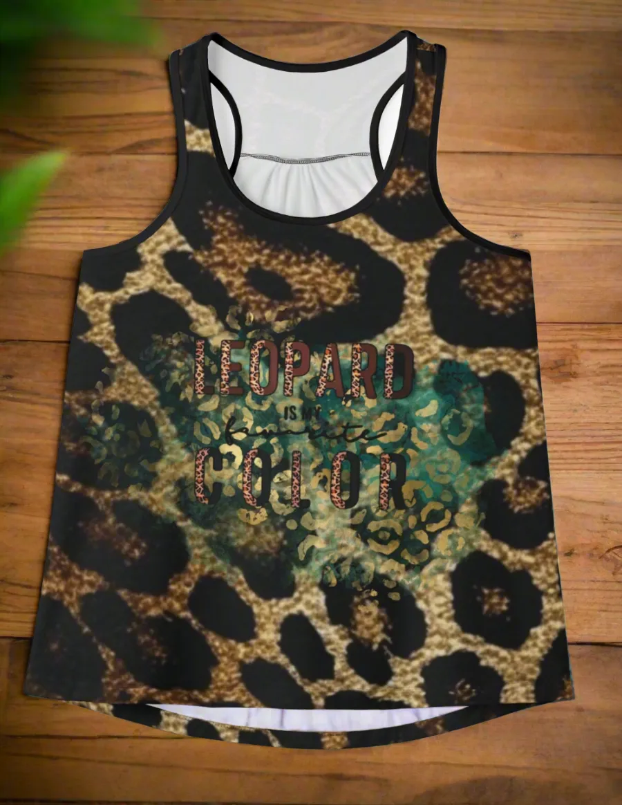 Leopard Is My Favorite Color Women's Tank Top - Bold & Stylish Leopard Print Activewear