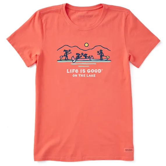Life Is Good Women's Tee, Mango Orange (Size M)