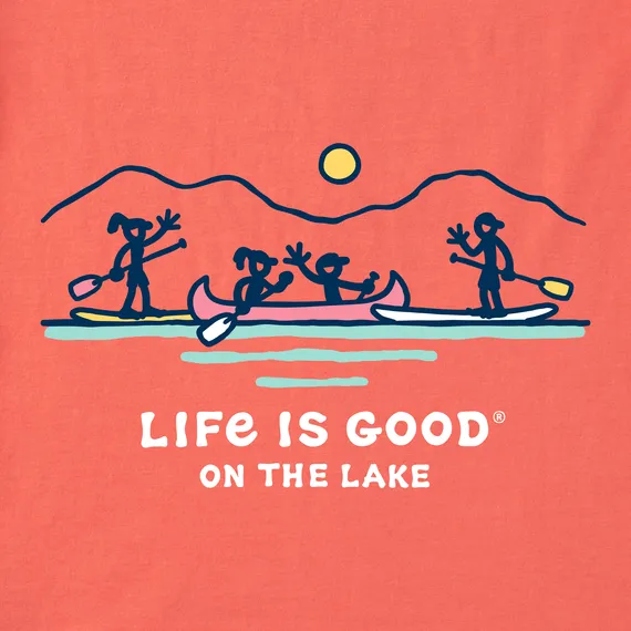 Life Is Good Women's Tee, Mango Orange (Size M)