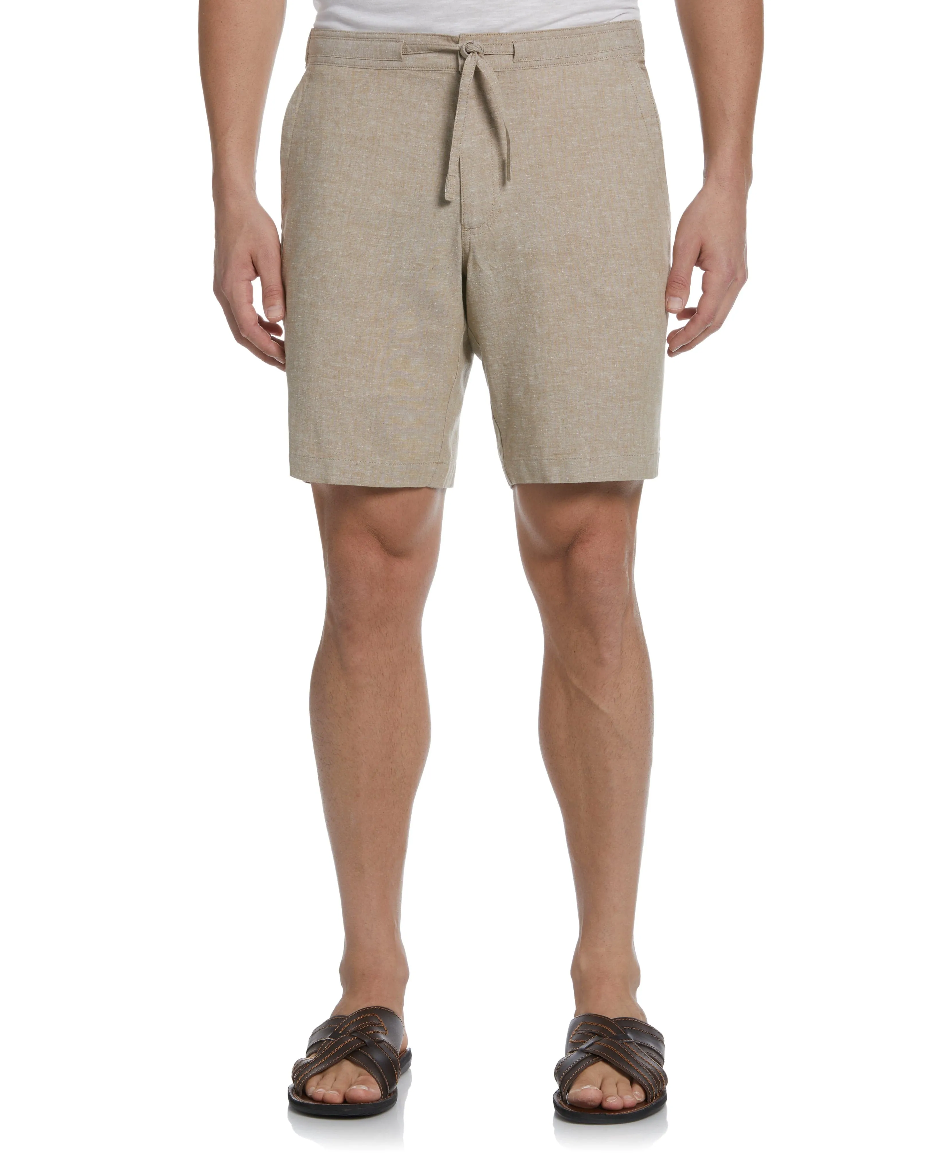 Linen Blend Cross Dye Short