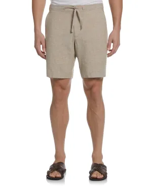 Linen Blend Cross Dye Short