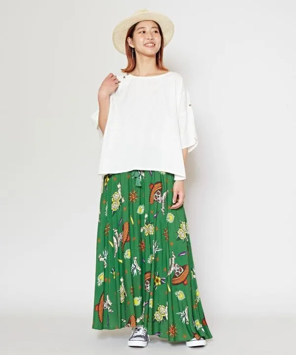 Linen Blend Slouchy Bohemian Top
