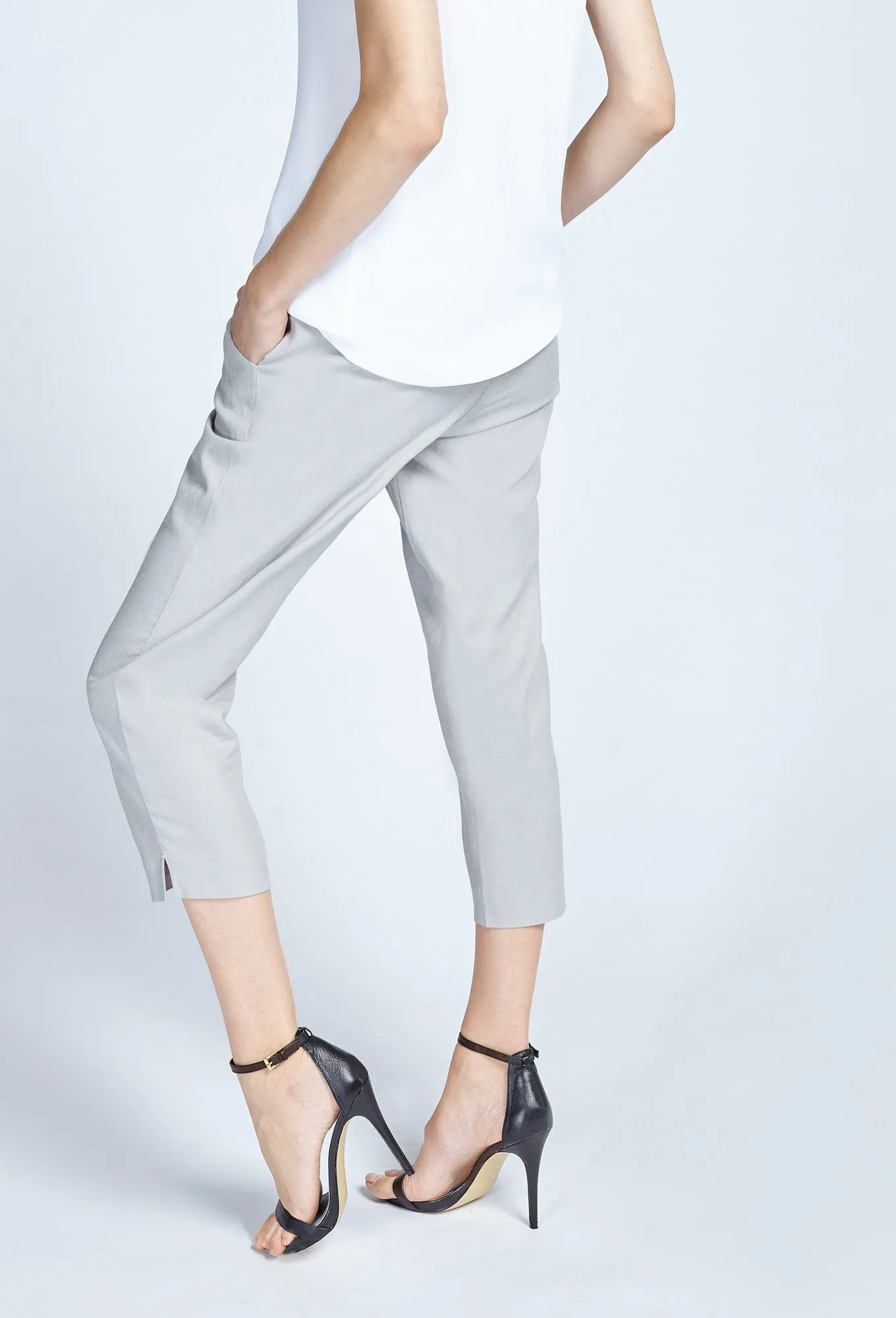 Linen Blend Tapered Trouser Pant