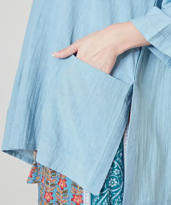 Linen Blend V-Neck Effortless Top