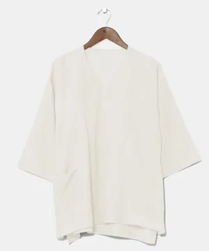 Linen Blend V-Neck Effortless Top