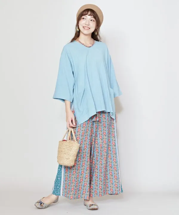 Linen Blend V-Neck Effortless Top