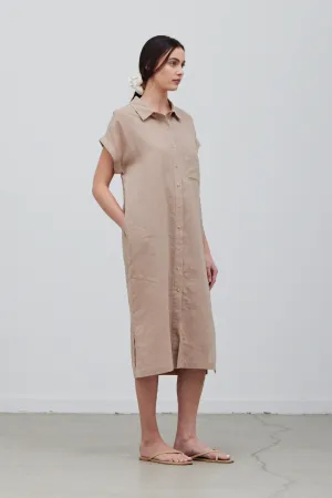 Linen Shirt Dress Relaxed Fit