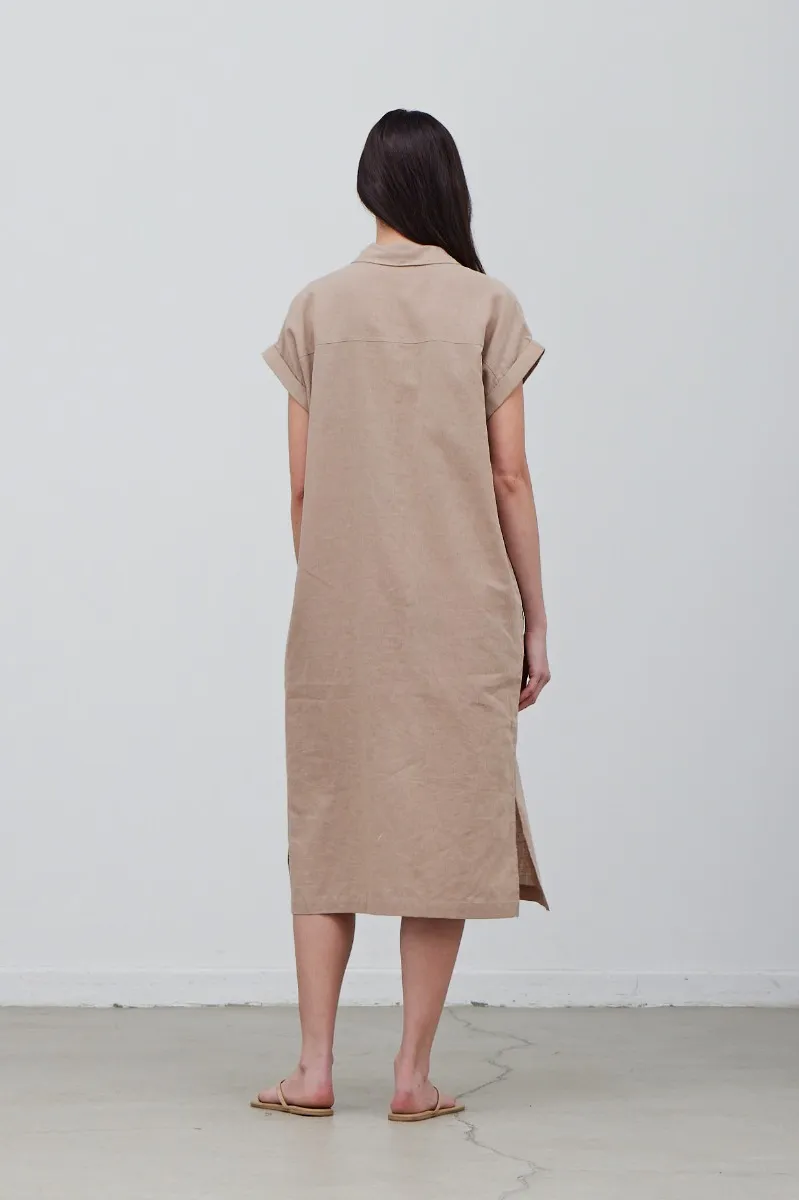 Linen Shirt Dress Relaxed Fit