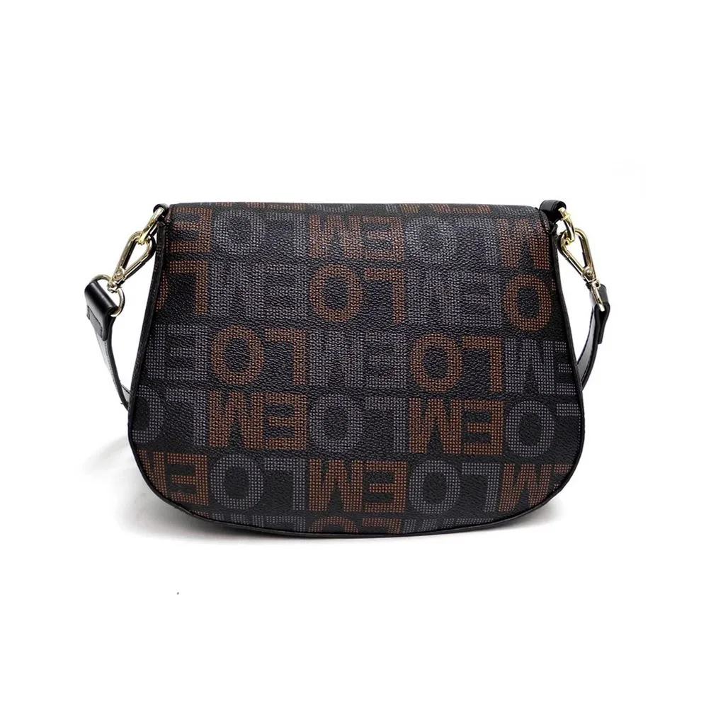 LOEM cream white signature Print cross-body shoulder Bag pouch pockets beige