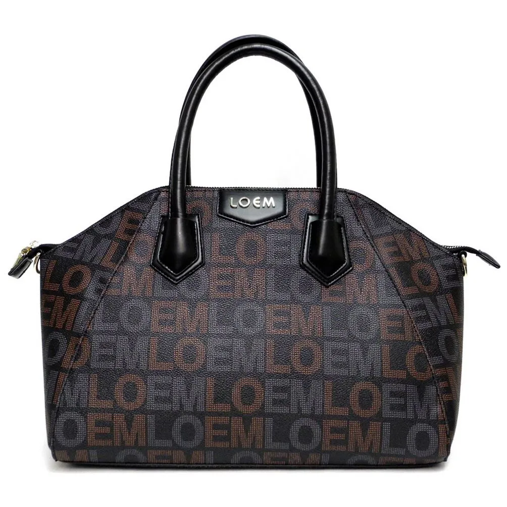 LOEM signature Print shoulder Bag handbag tote Designer Brown golden brand