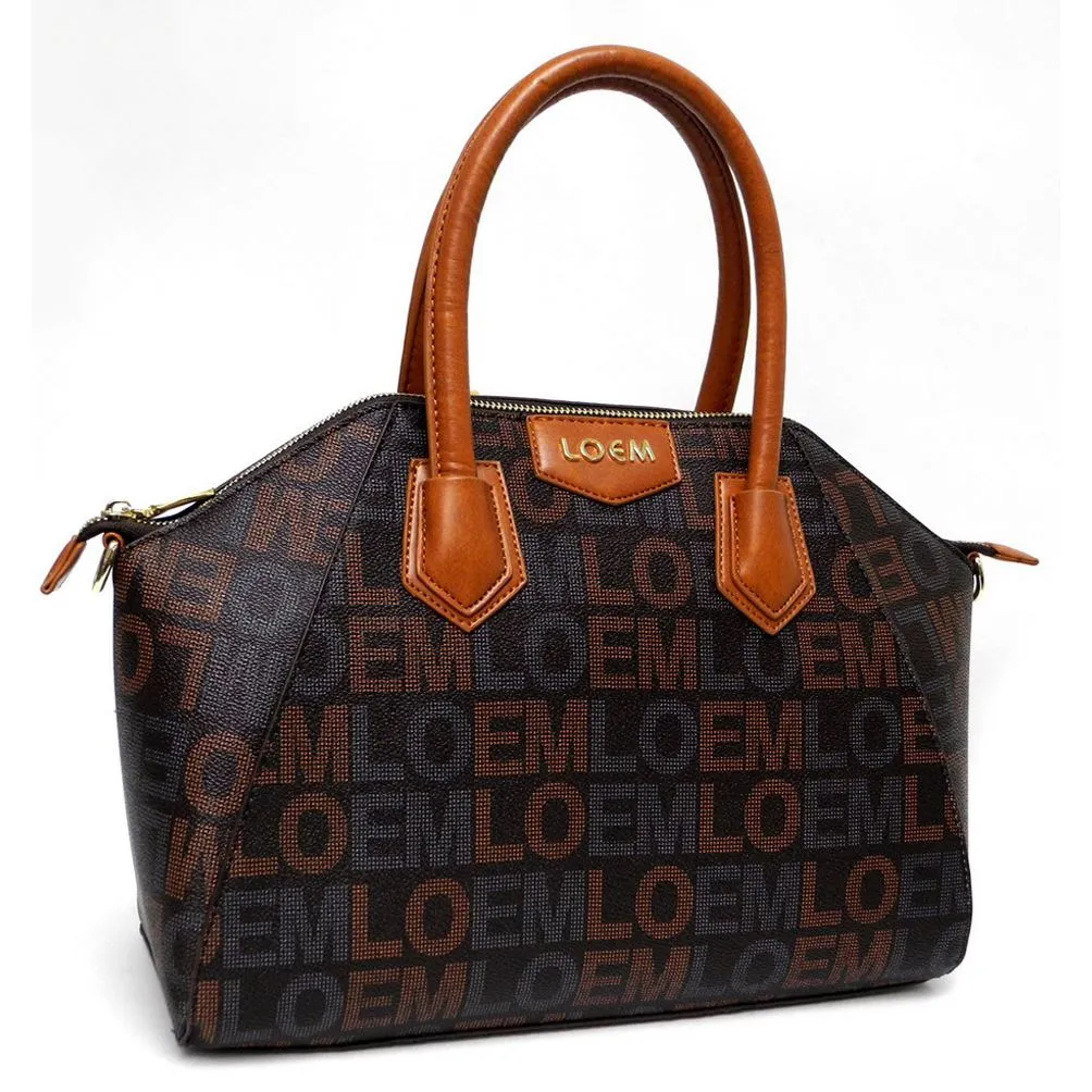 LOEM signature Print shoulder Bag handbag tote Designer Brown golden brand