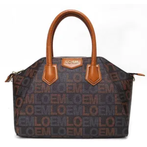 LOEM signature Print shoulder Bag handbag tote Designer Brown golden brand