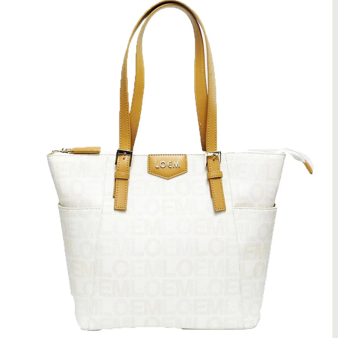 LOEM signature Print signature satchel Bag handbag tote Designer golden metal