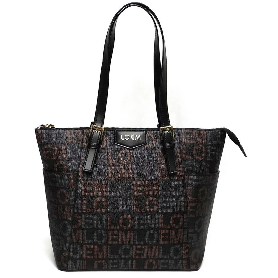 LOEM signature Print signature satchel Bag handbag tote Designer golden metal