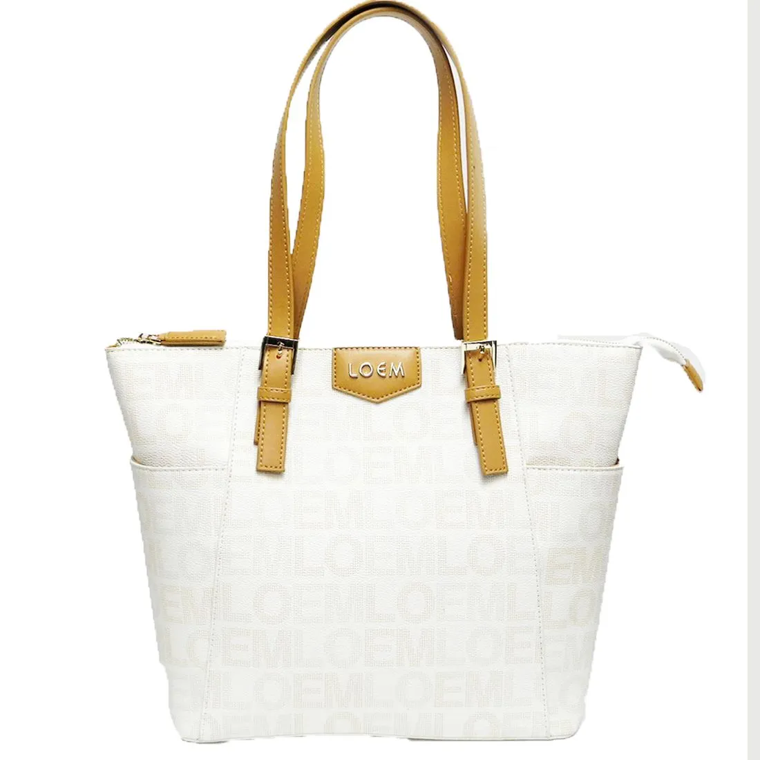 LOEM signature Print signature satchel Bag handbag tote Designer golden metal