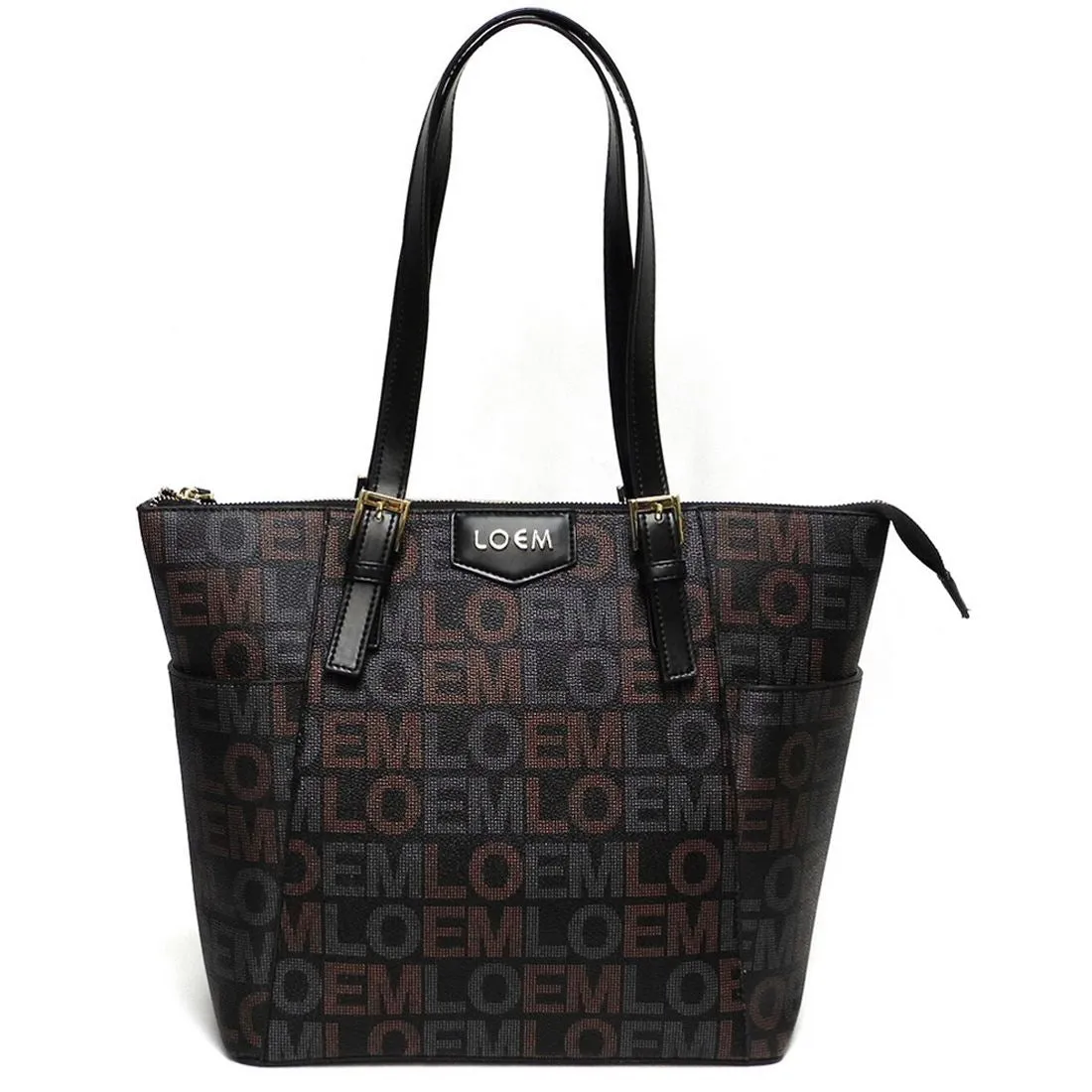 LOEM signature Print signature satchel Bag handbag tote Designer golden metal