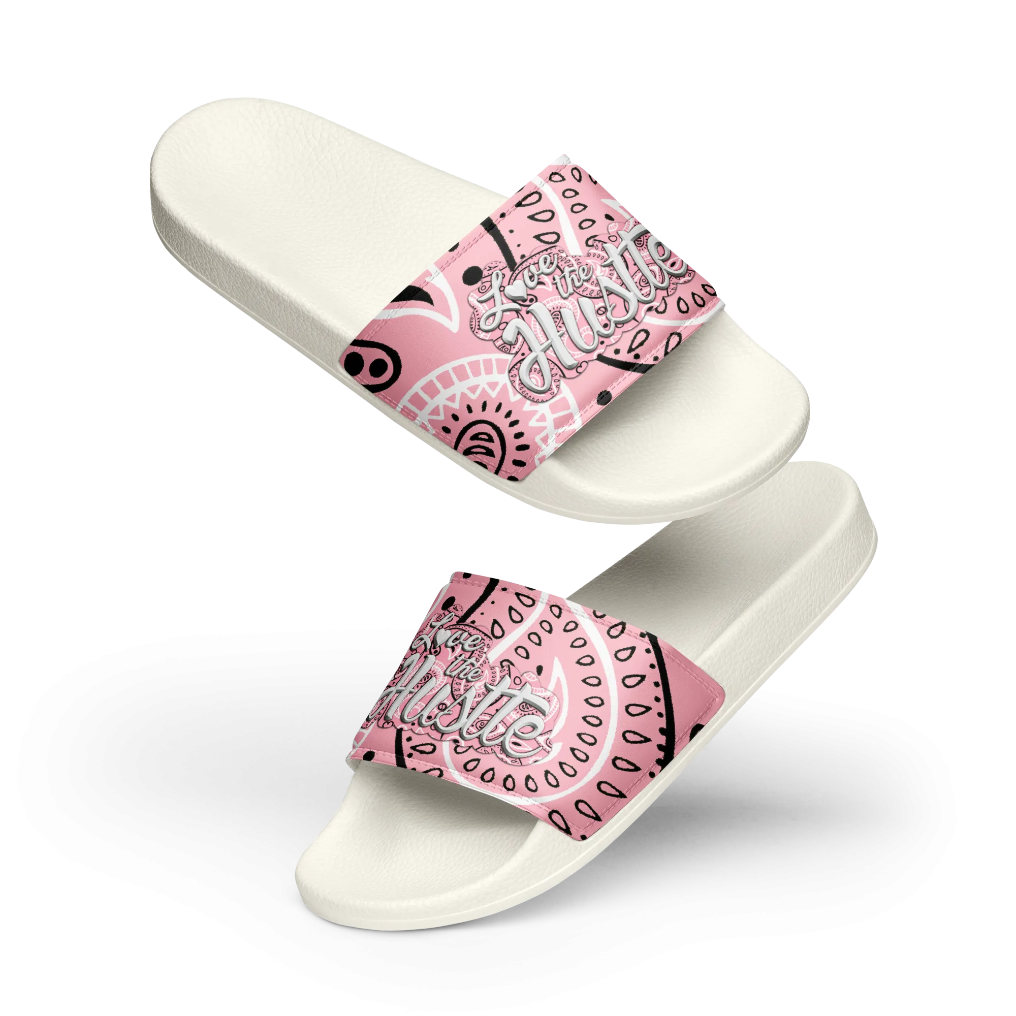 Love The Hustle™ Bandana Women's Slides, Light Pink Tops