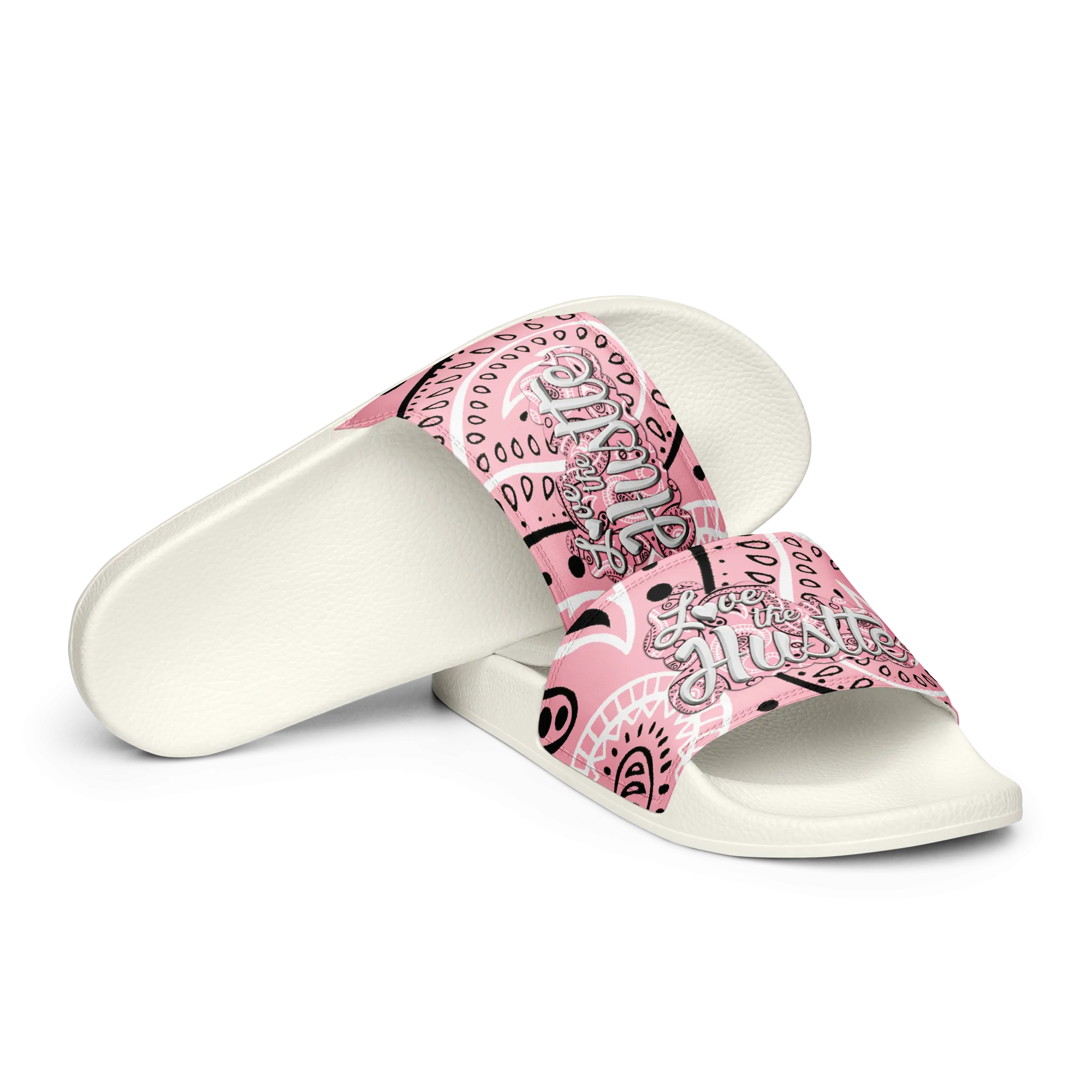 Love The Hustle™ Bandana Women's Slides, Light Pink Tops