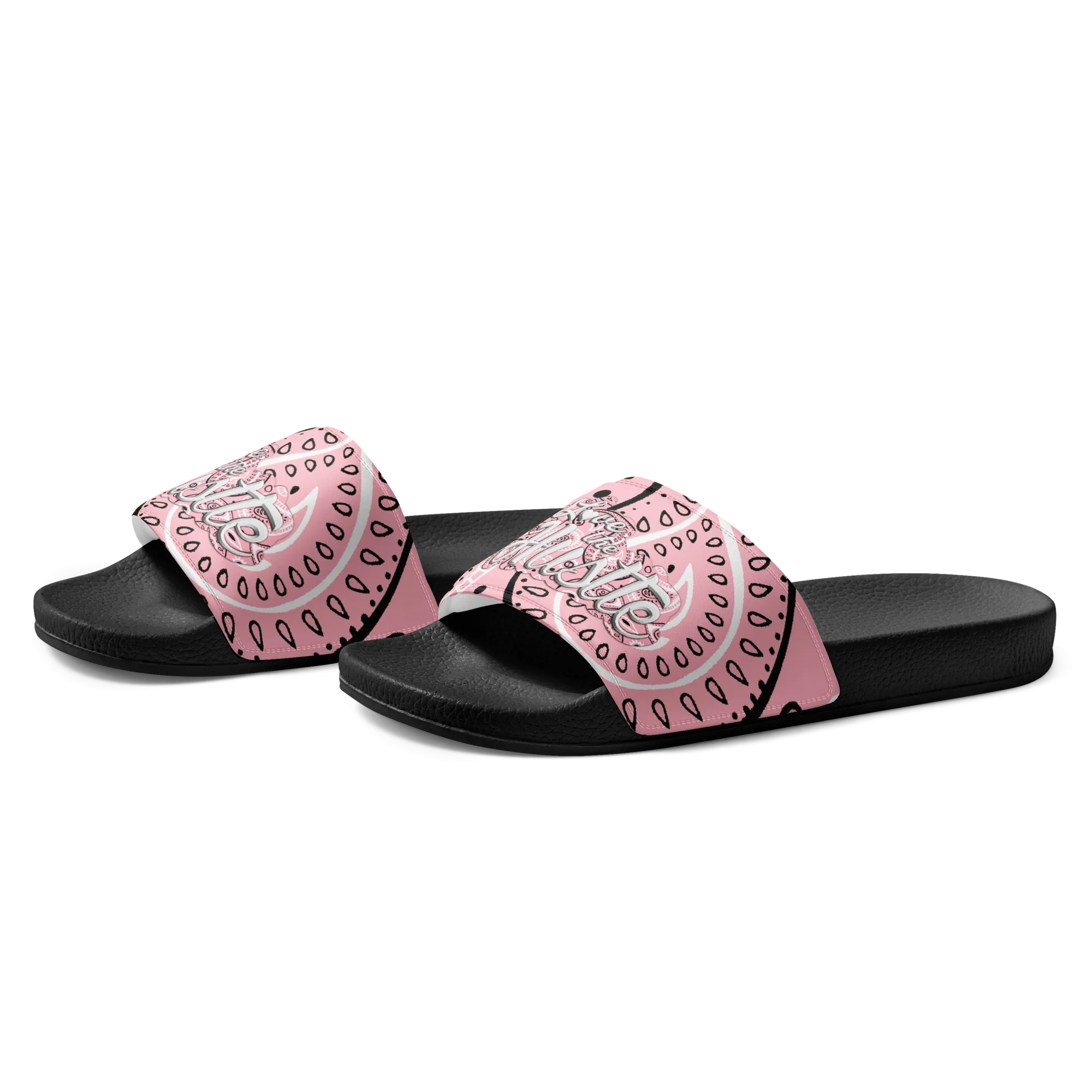 Love The Hustle™ Bandana Women's Slides, Light Pink Tops