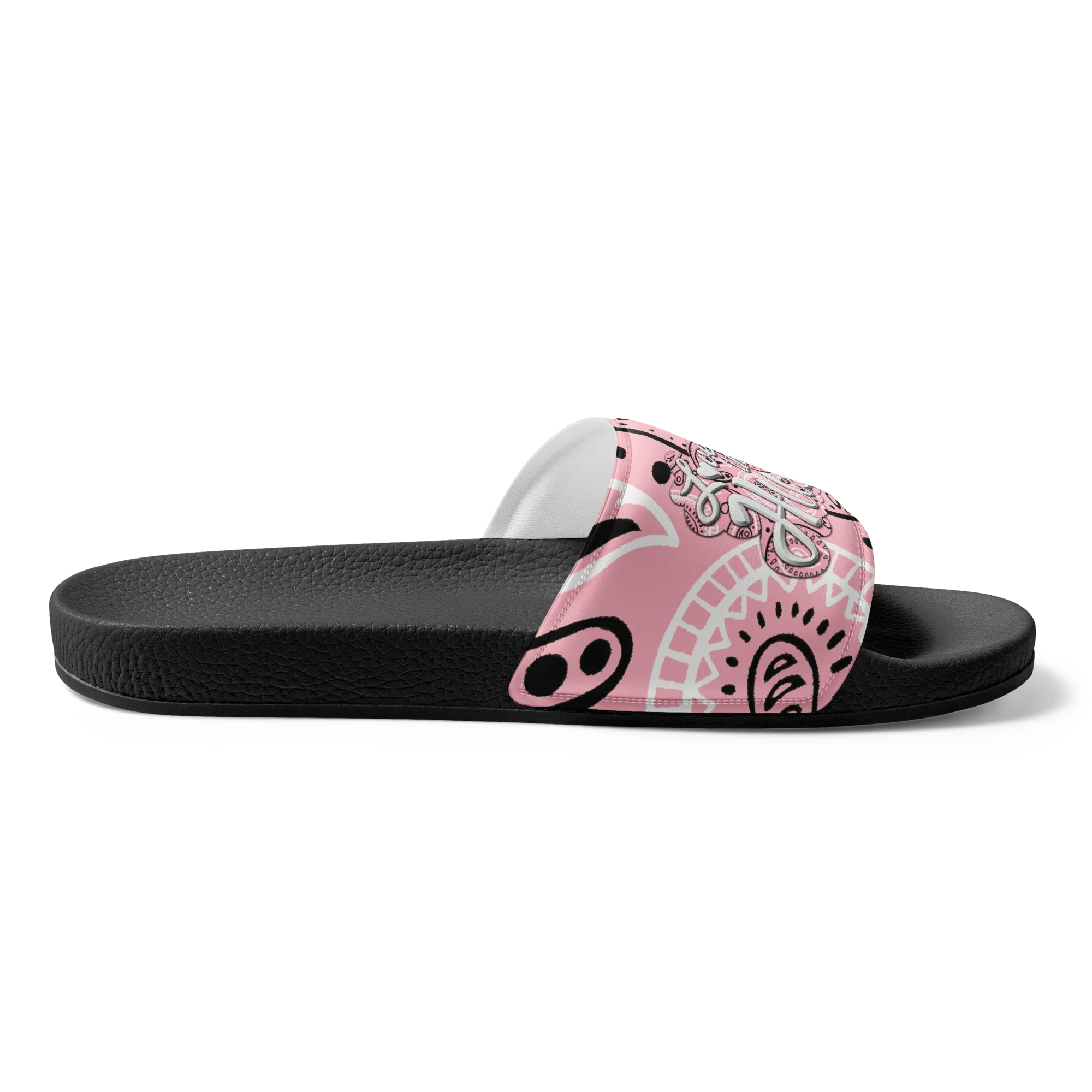 Love The Hustle™ Bandana Women's Slides, Light Pink Tops