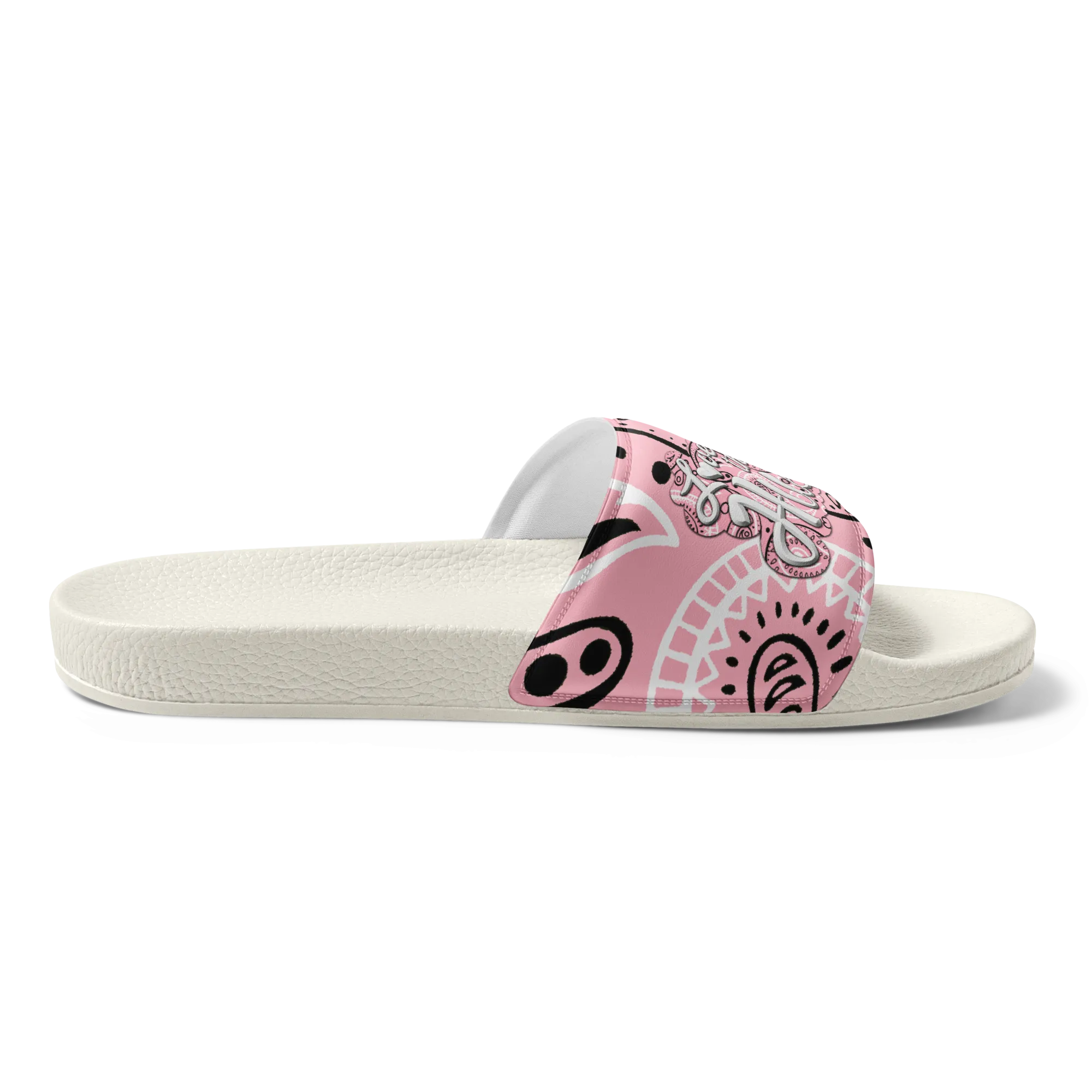 Love The Hustle™ Bandana Women's Slides, Light Pink Tops