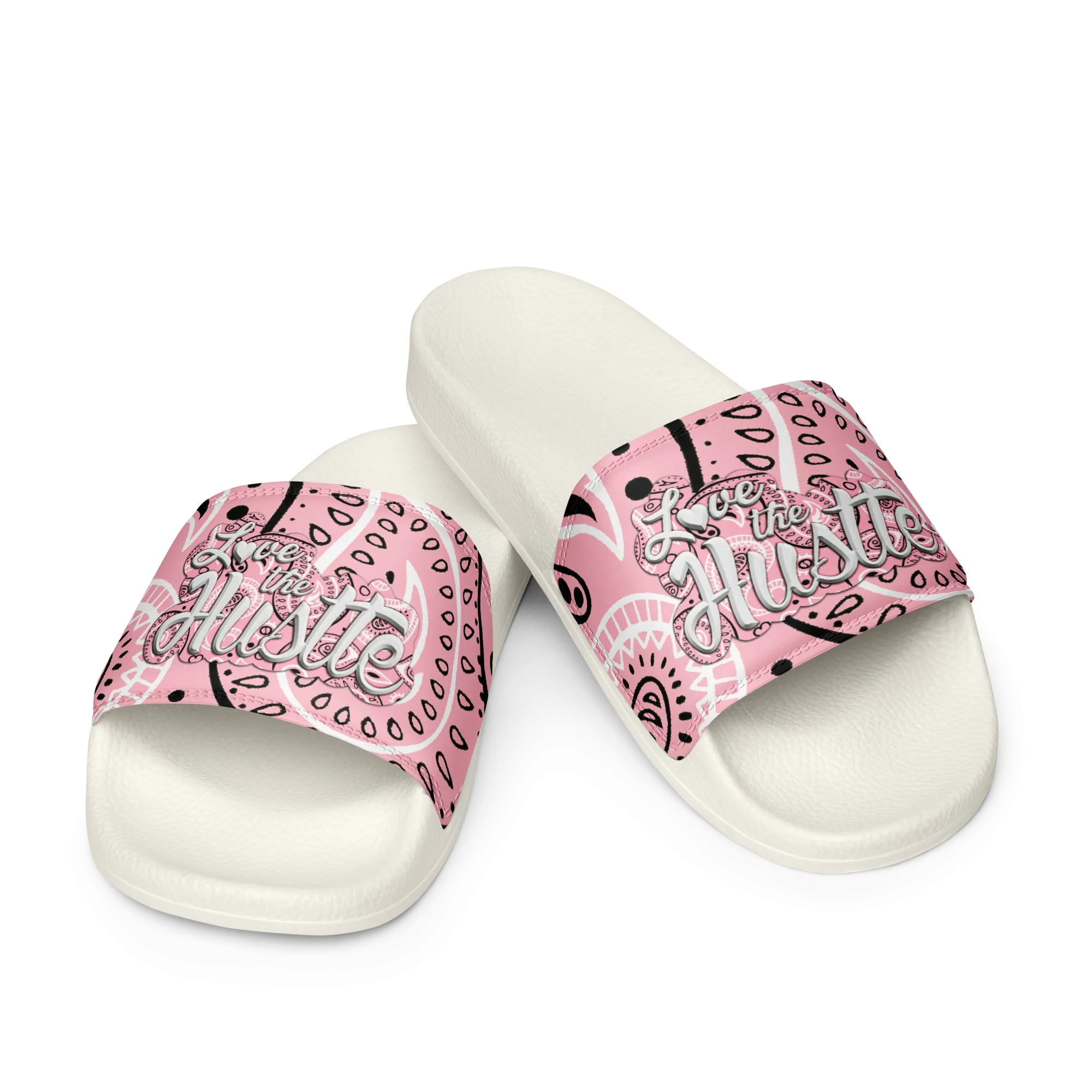 Love The Hustle™ Bandana Women's Slides, Light Pink Tops