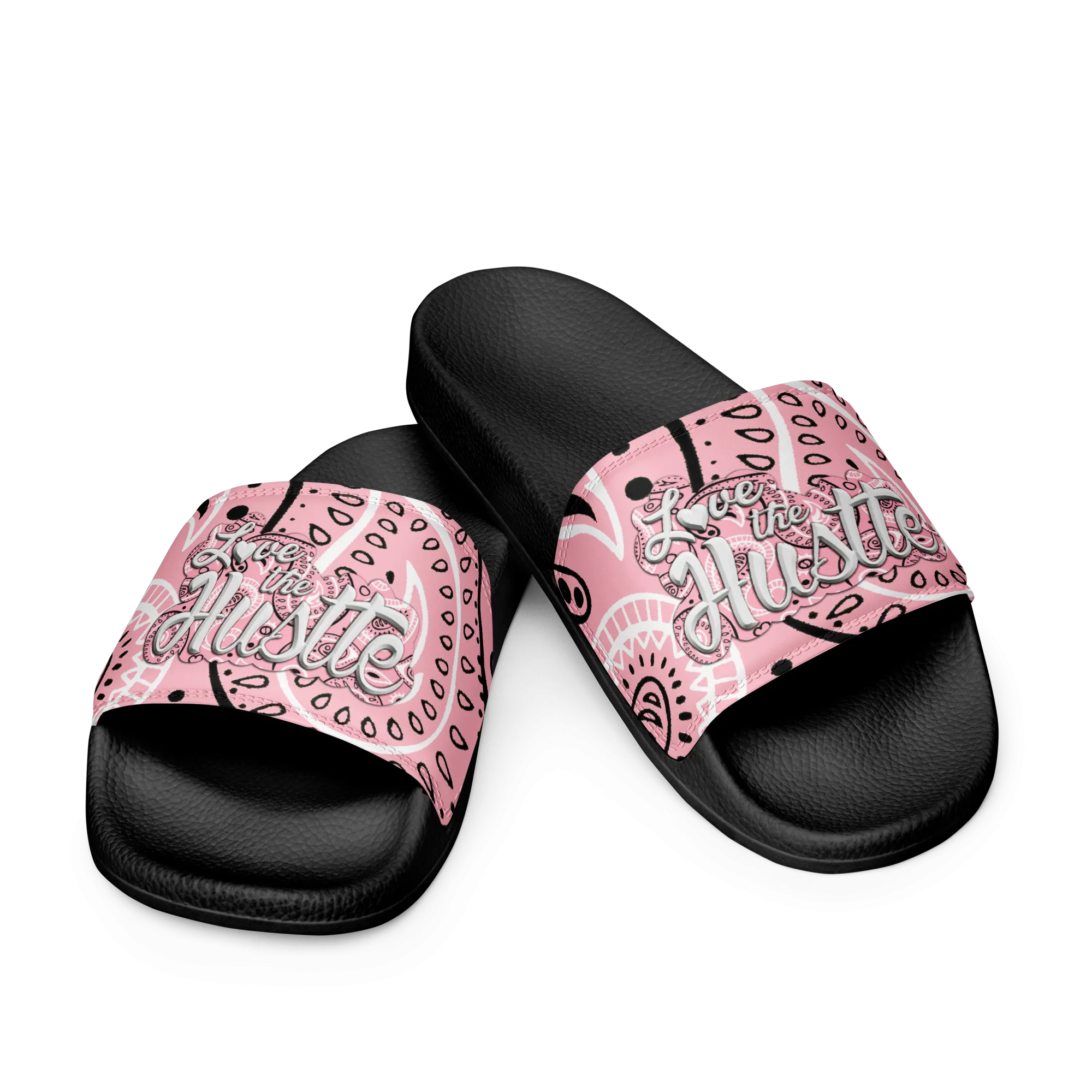 Love The Hustle™ Bandana Women's Slides, Light Pink Tops