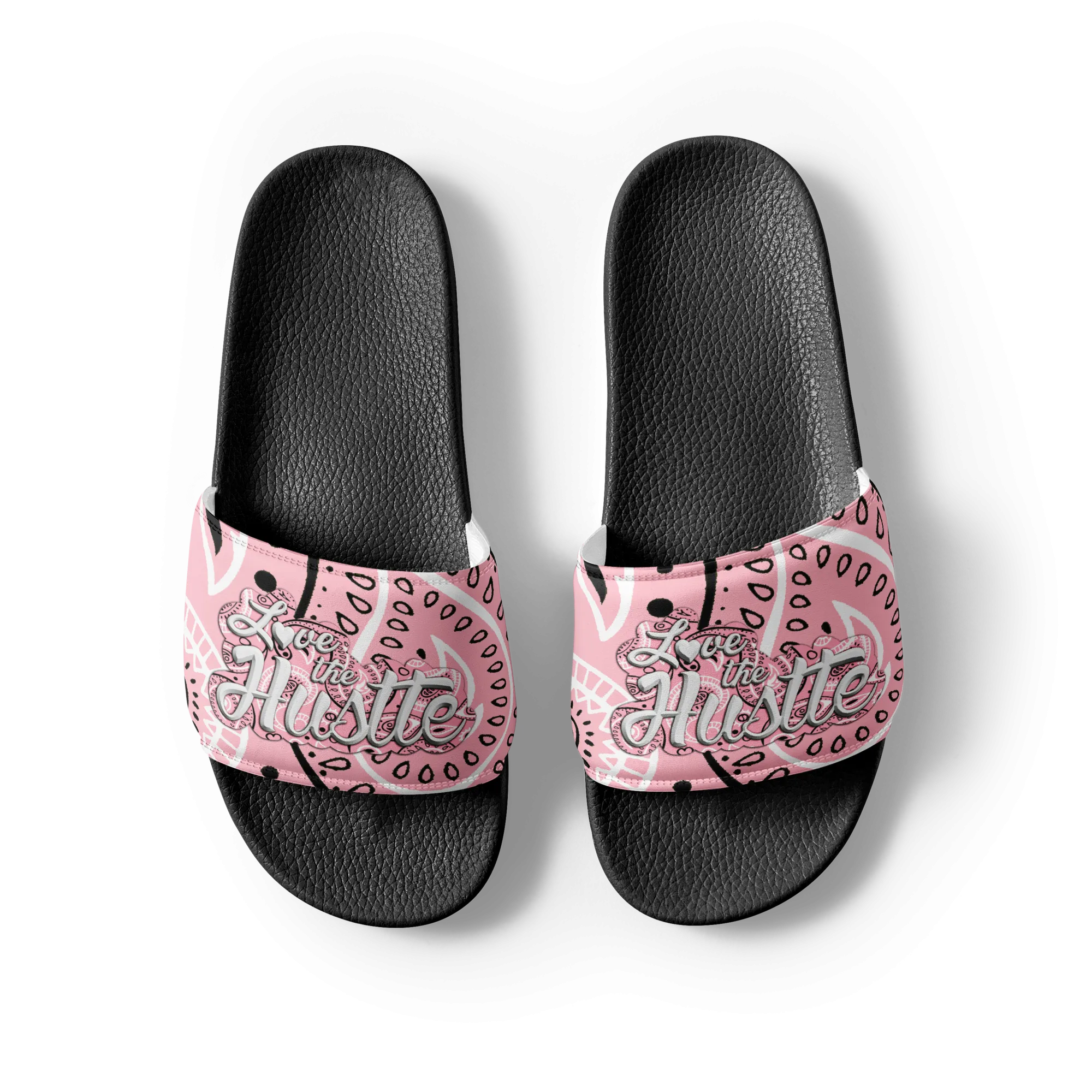 Love The Hustle™ Bandana Women's Slides, Light Pink Tops