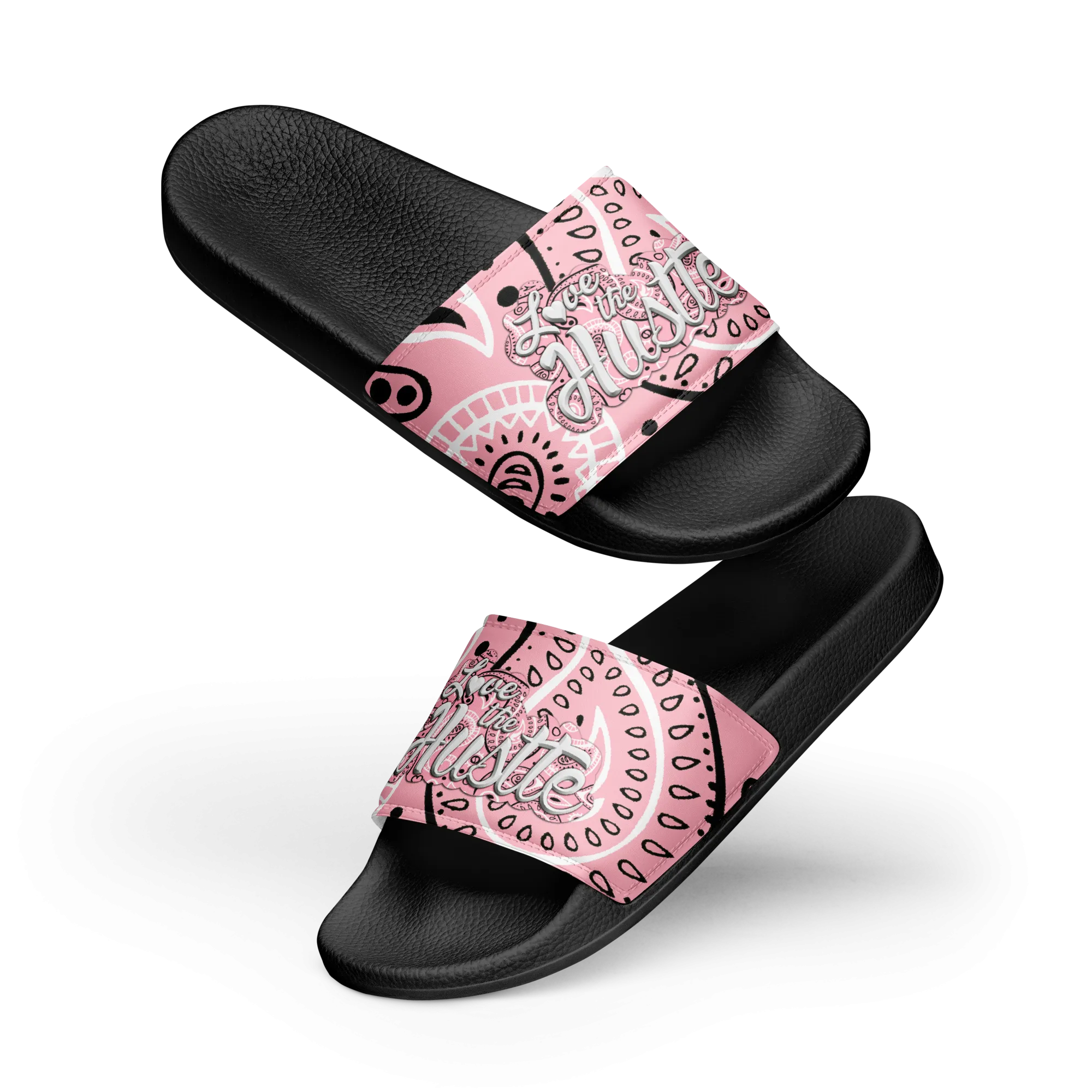 Love The Hustle™ Bandana Women's Slides, Light Pink Tops