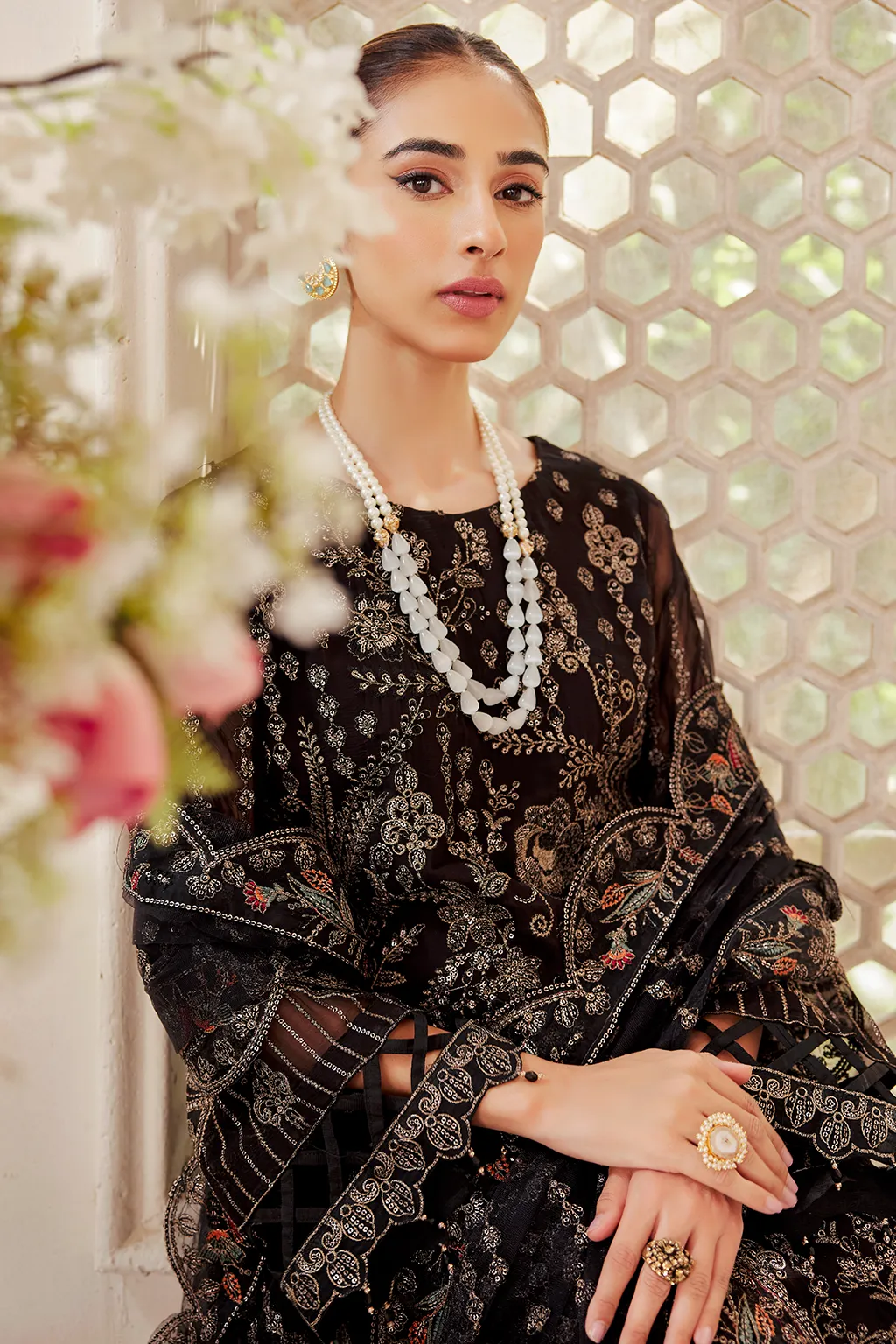 LX 08 | Collections Emaan Adeel Luxe Chiffon Collection 2023 | Unstitched and Stitched RTW Chiffon Embroidered Suits