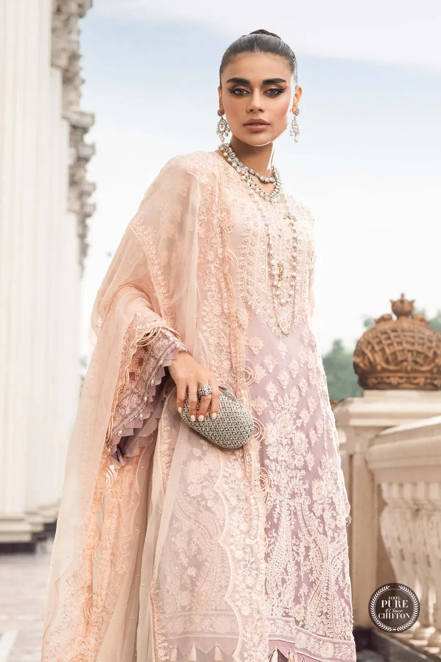 Maria.B | Embroidered Chiffon Collection '23 | MPC-23-103 LILAC
