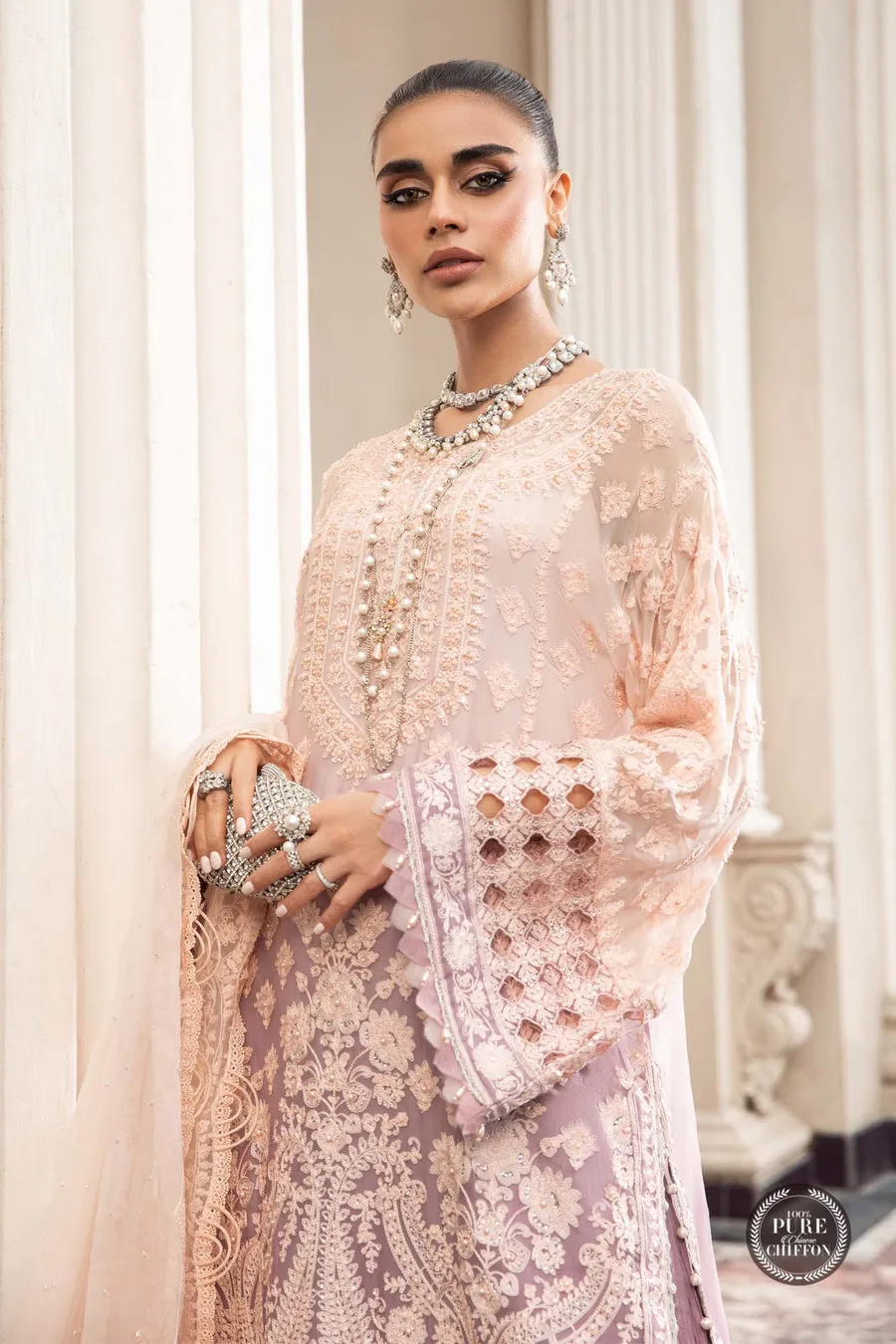 Maria.B | Embroidered Chiffon Collection '23 | MPC-23-103 LILAC