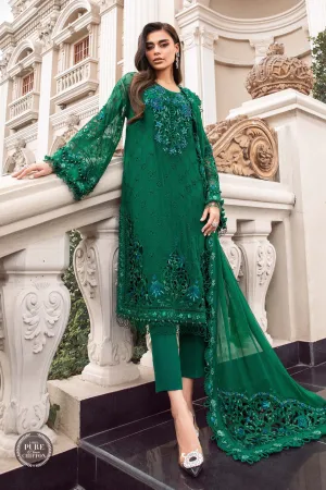 Maria.B | Embroidered Chiffon Collection '23 | MPC-23-108 EMERALD GREEN