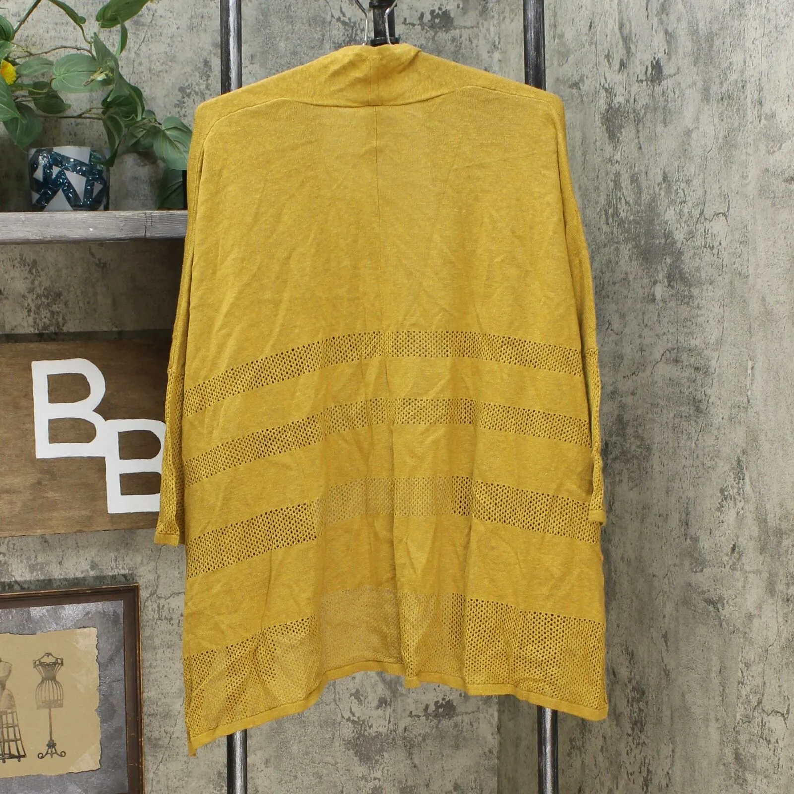 MarlaWynne Women's Mesh Stitch Topper Cardigan Sweater