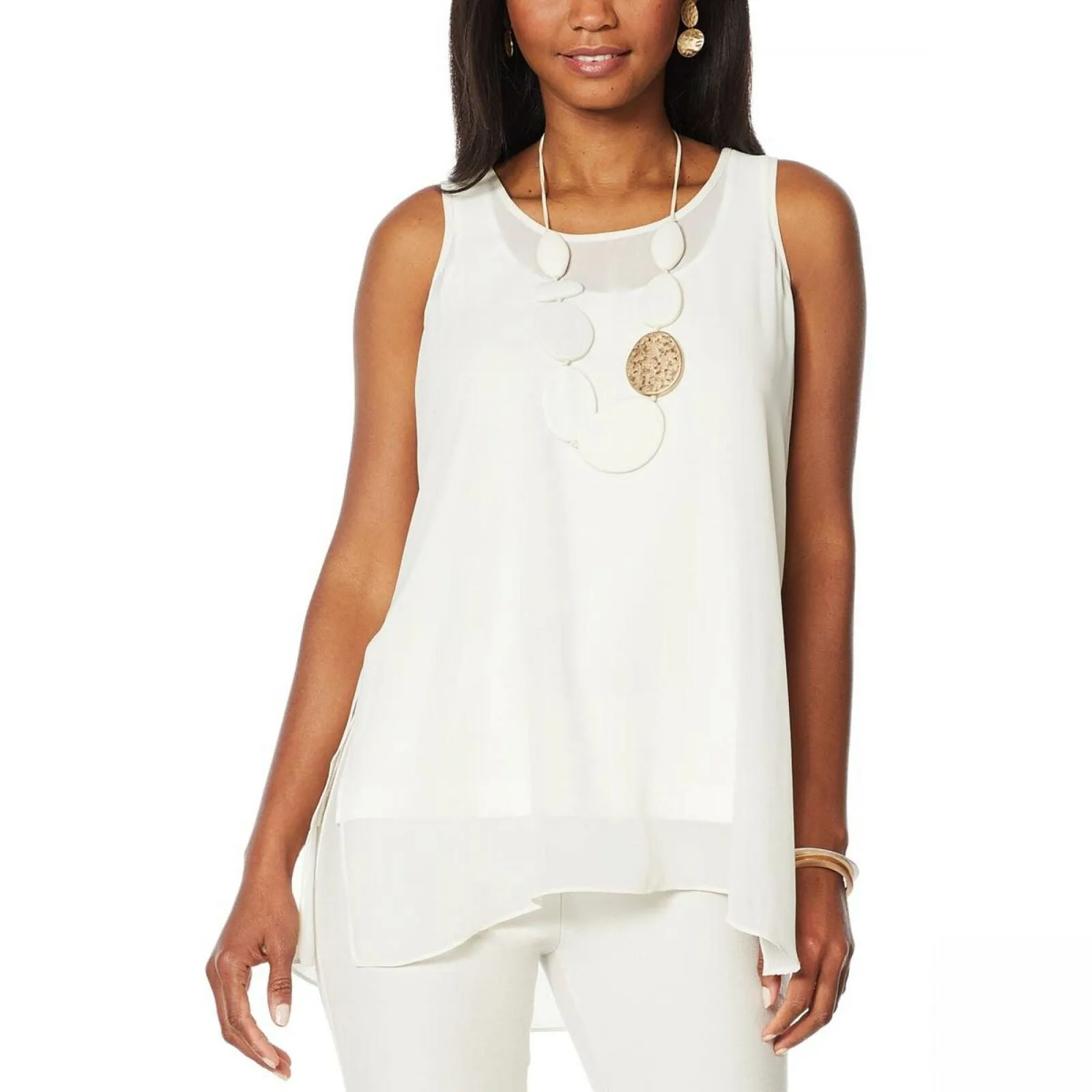 MarlaWynne WynneLayers Women's Chiffon Tunic Tank Top