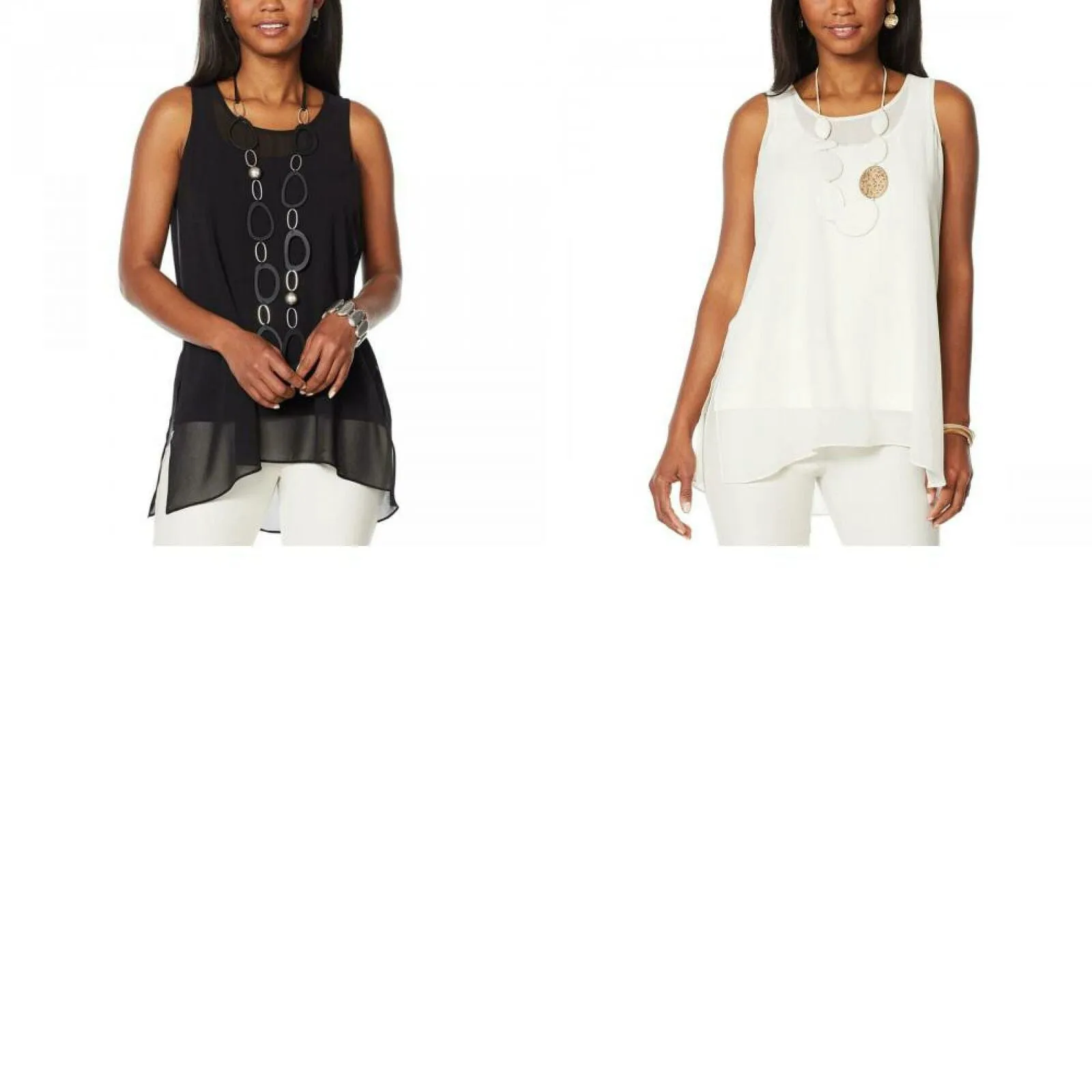 MarlaWynne WynneLayers Women's Chiffon Tunic Tank Top