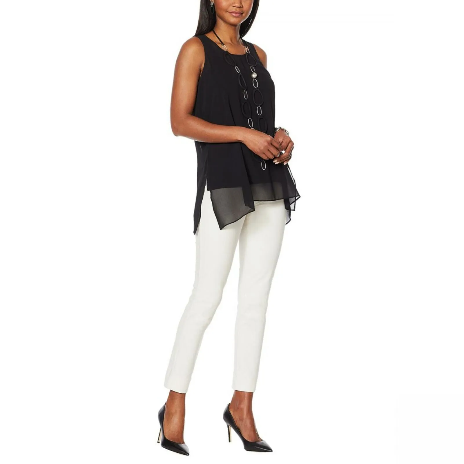MarlaWynne WynneLayers Women's Chiffon Tunic Tank Top