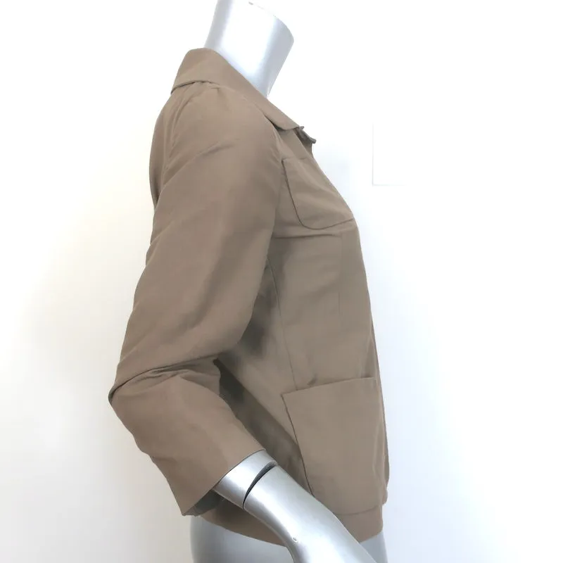 Marni Edition 2011 Snap-Front Jacket Brown Linen-Blend Size 38